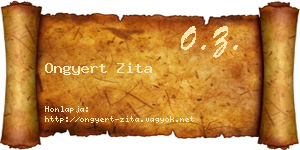 Ongyert Zita névjegykártya